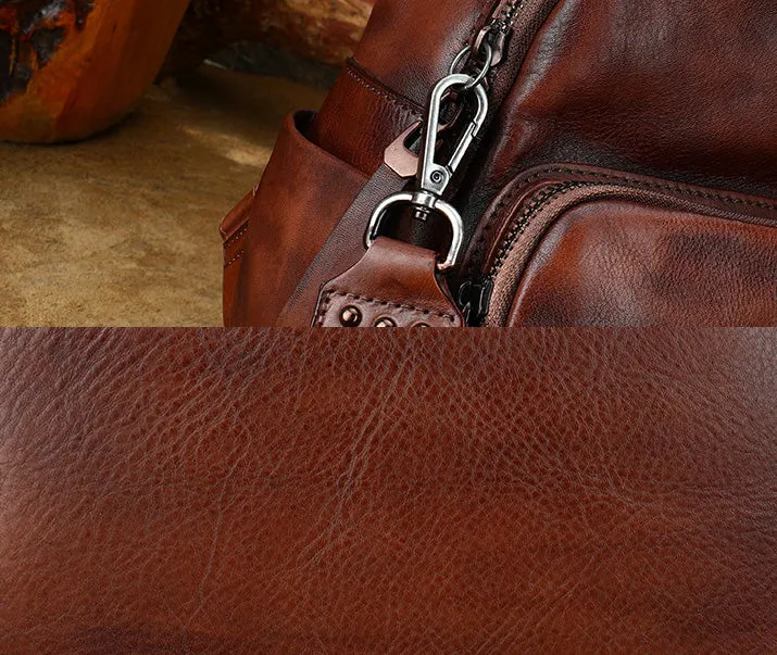 Womens Mini Leather Rucksack Shoulder Bag Leather Backpack Purse For Women