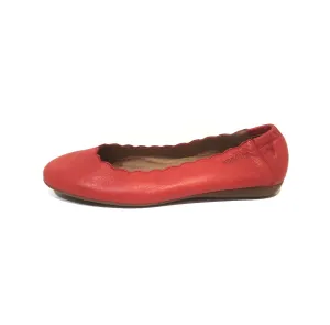 Wonders A-6017 Rojo Red Leather Flats Made In Spain