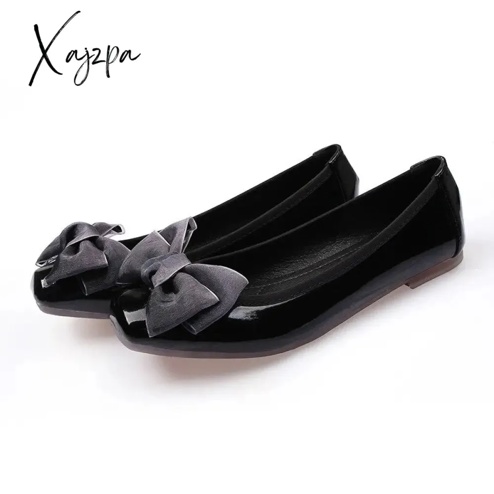 Xajzpa - New Women's Shoes Ballet Flats Boat Shoes Woman Slip-on Party Wedding Elegant Shine Best Sellers Classics Fashion Quality
