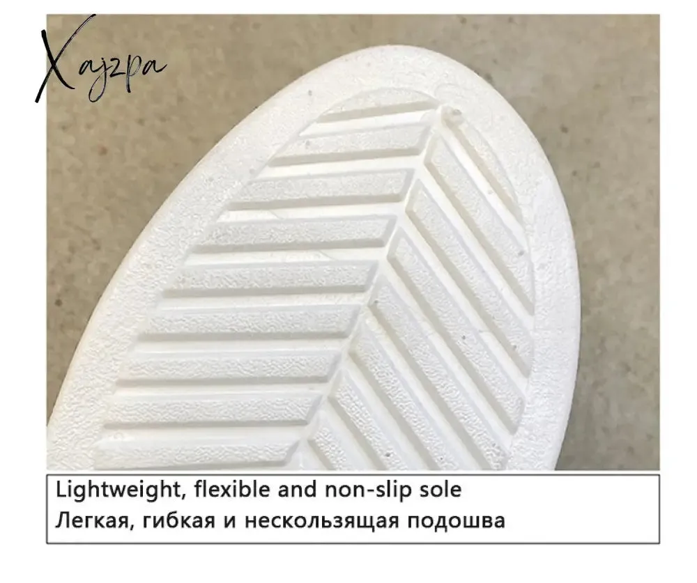 Xajzpa - Women Summer Sandals Flats Shoes New Jelly Beach Sandals Comfortable Casual Shoes Slip-On  Ladies Slippers 5 Colors